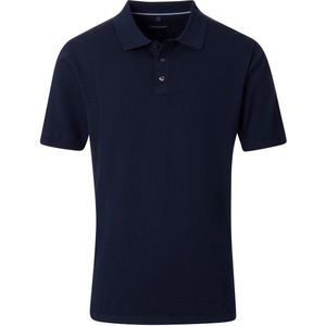 Casa Moda - Polo Knitted - Poloshirt - Donkerblauw - Katoen, Regular-fit, Korte Mouw