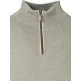 Casa Moda - Casual Half-Zip Sweater - Turquoise - 100% Katoen