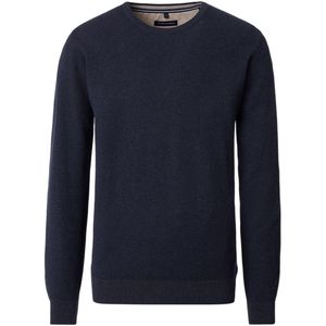 Casa Moda - Trui - Blauw - Ronde Hals - Lange Mouw - 100% Katoen