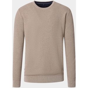 Casa Moda Heren trui beige (Maat: S) - Effen - Halslijn: Ronde hals,