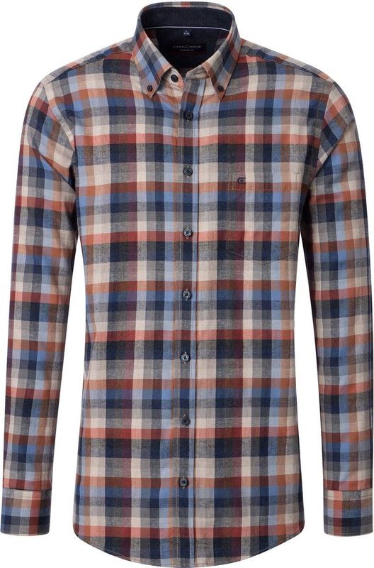 Casamoda - Casual Hemd Lange Mouw - Grijs - B.D. Casual Fit 454488100/750