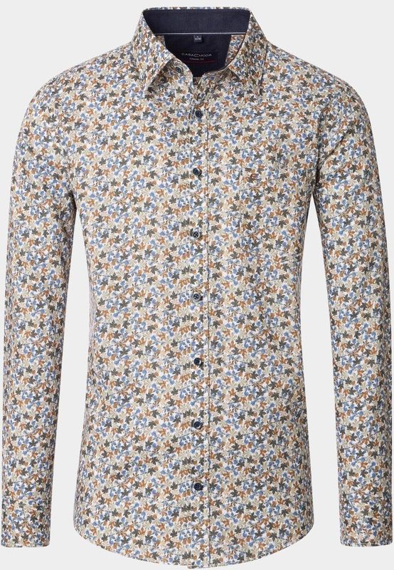Casamoda - Casual Fit - Herenoverhemd - Blauw - Lange Mouw