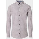 Casa Moda - Heren Overhemd - Bruin - Lange Mouw - Casual Fit