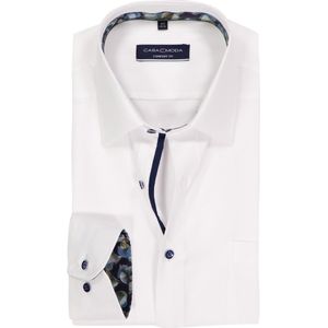 Casa Moda Overhemd lange mouw wit (Maat: 39) - Effen