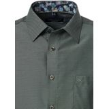 CASA MODA - Comfort Fit Overhemd - Groen met Blauw Mini Dessin - Strijkvriendelijk