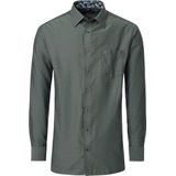 CASA MODA - Comfort Fit Overhemd - Groen met Blauw Mini Dessin - Strijkvriendelijk
