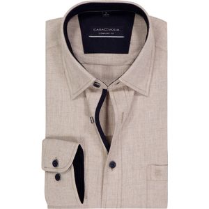 CASA MODA - Sport Comfort Fit - Overhemd - Beige - Strijkvriendelijk