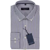 Casa Moda - Casual Overhemd - Blauw - Gestreept