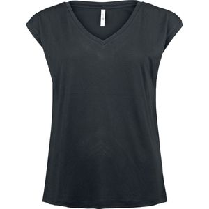 HaILYS - T-shirt SS M TP Pi44per - T-shirt - Zwart - V-hals, Korte Mouwen, Normale Pasvorm