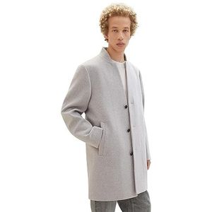 TOM TAILOR Denim Heren 1038861 jas, 15398-Light Stone Grey Melange, S, 15398 - Light Stone Grey Melange, S