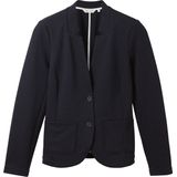 TOM TAILOR - Basic Poefblazer - Indigo Vintage Heather Blauw - Polyester Katoen