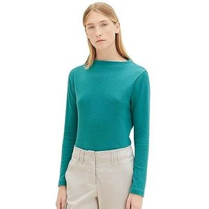 TOM TAILOR T-shirt met lange mouwen voor dames, 21178 - Ever Green, L
