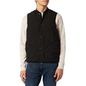TOM TAILOR Denim Modern buffervest voor heren, met opstaande kraag, 29999 - Black, S