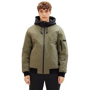 TOM TAILOR Denim Sofshelljas met capuchon voor heren, 10415-Dusty Olive Green, L