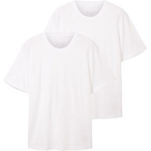 Tom Tailor - T-shirt - Katoen - Blauw - Dubbelpack