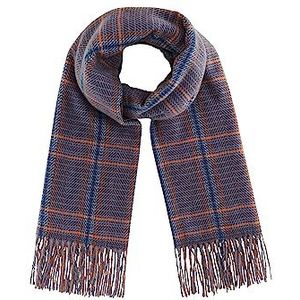 TOM TAILOR Damessjaal, 32427 - Navy Orange Check Woven, One Size