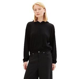 TOM TAILOR Denim Dameshoodie met lange mouwen, 14482-diep zwart, M