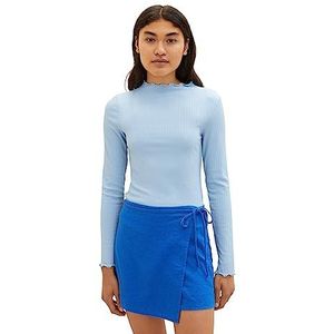 TOM TAILOR Denim Basic RIPP-shirt voor dames, 11139-soft Charming Blue, L