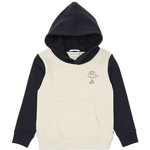 TOM TAILOR Jongens Colorblock Hoodie met print, 10668-sky Captain Blue, 104/110 cm