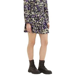 TOM TAILOR Denim Mini-rok voor dames, 32418 - Paars Groen Bloemenprint, XL