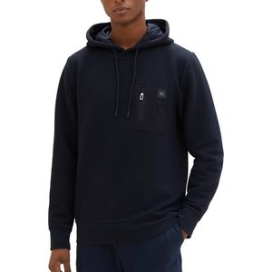 Tom Tailor - Hoodie - Heren - Blauw - Polyester - 1037861