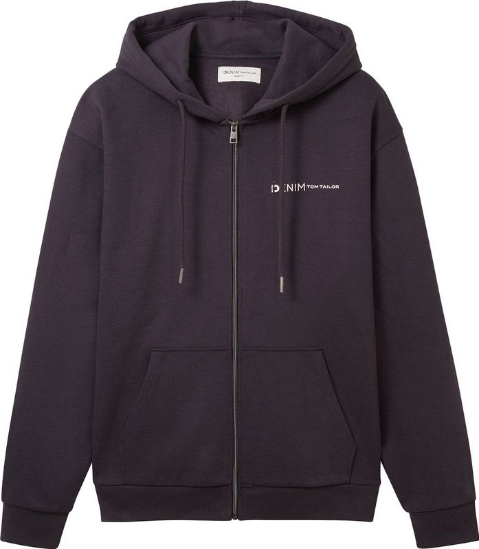 TOM TAILOR Denim Sweatjacke Hoodie mit Reißverschluss