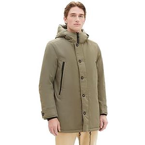 TOM TAILOR Casual winterparka met capuchon voor heren, 32097 - Smokey Olive Green, XL