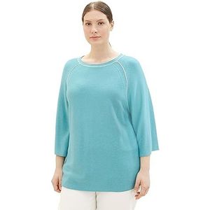 TOM TAILOR Damestrui met structuur, 33158-Summer Teal Melange, XXL