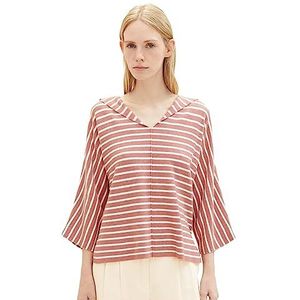 TOM TAILOR dames hoodie met strepen, 33801-Rose Melange Stripe, M