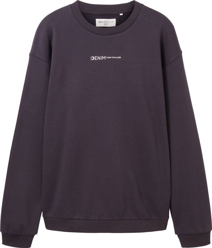 TOM TAILOR - Denim - Sweatshirt - Effen Kleur - Slim Fit, Zachte Sweatstof