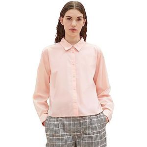 TOM TAILOR Denim Dames Boxy Basic Hemd-Blouse, 14557-Light English Rose, S, 14557-licht Engelse roos, S