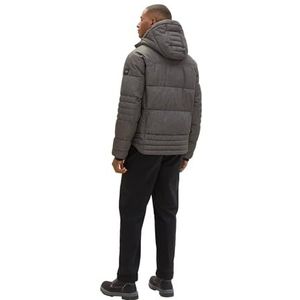 TOM TAILOR Herenjas, 28007 - Grijs Garment Dye Structuur, 3XL