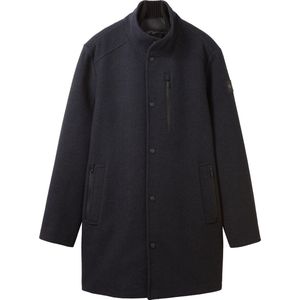 TOM TAILOR Woljas 2 in 1 Heren - Zachte Wol, Opstaande Kraag, Ritszakken