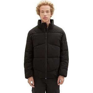 TOM TAILOR Denim Relaxed fit bufferjack voor heren, met opstaande kraag, 29999 - Black, S