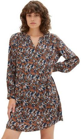 TOM TAILOR Damesjurk, 32370 - Navy Small Tie Dye Floral, 38