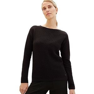 TOM TAILOR Damestrui met structuur, 14482-diep zwart, XL