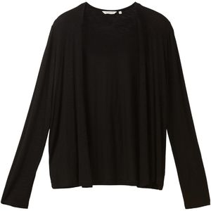 TOM TAILOR - Basic - Zomercardigan - Zwart - Regular Fit