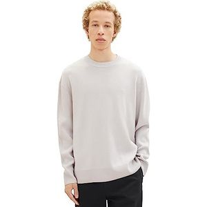 TOM TAILOR Denim heren trui, 15398-Light Stone Grey Melange, L
