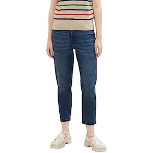 TOM TAILOR Dames High Waist Barrel Fit Jeans, 10282-dark Stone Wash Denim, 29W x 28L