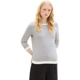 Trui - Gestreept - Polyester-Viscose-Mix - Slim Fit