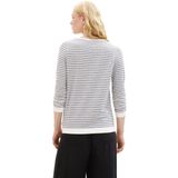 Trui - Gestreept - Polyester-Viscose-Mix - Slim Fit