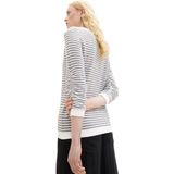 Trui - Gestreept - Polyester-Viscose-Mix - Slim Fit