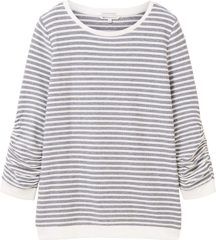 Trui - Gestreept - Polyester-Viscose-Mix - Slim Fit