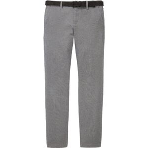 TOM TAILOR - 32284 - Chino Broek - Wit - Stretch Piqué, Slim Fit, Normale Taillehoogte