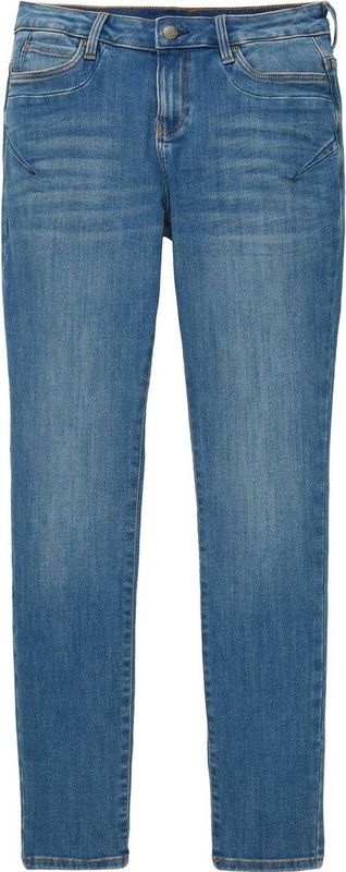 Tom Tailor - Tapered Relaxed - Damesjeans - Blauw - Katoen/Polyester/Elastaan