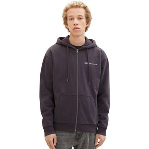 TOM TAILOR - 29476 - Sweatjack - Coal Grey - Basic Fit, Kangoeroezak