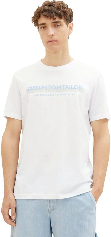 Tom Tailor Denim - 1037653 - T-Shirt - Wit - Slim Fit