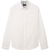 Tom Tailor - Casual Overhemd - Blauw - Stretch - Slim Fit