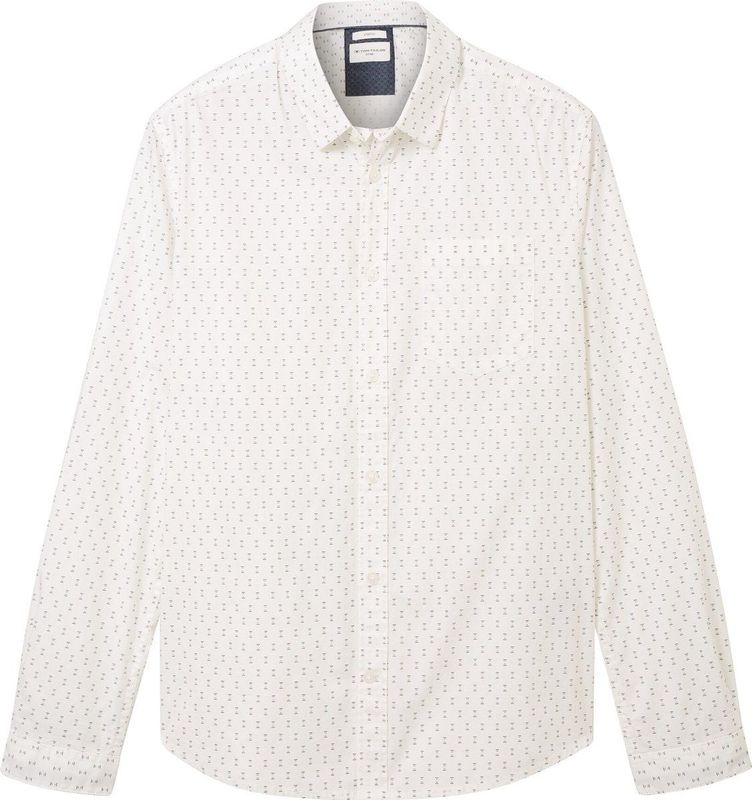 Tom Tailor - Casual Overhemd - Blauw - Stretch - Slim Fit