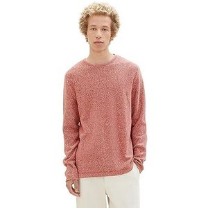 TOM TAILOR Denim Herentrui, 34037 - Chili Oil Red Mouline, XL